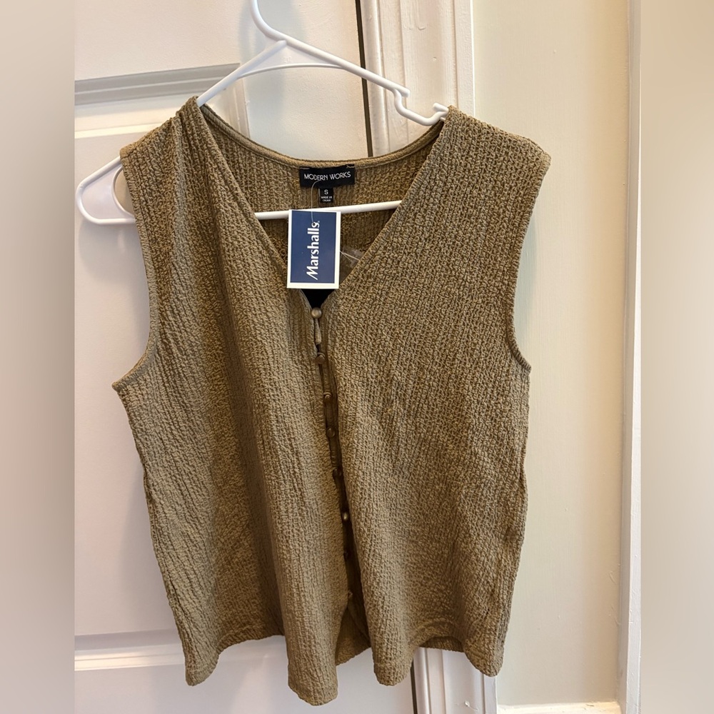Marshalls Women's Brown Sleeveless Blouse